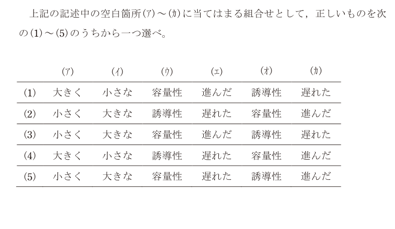 令和5年度 上期 理論 問8 の問題文