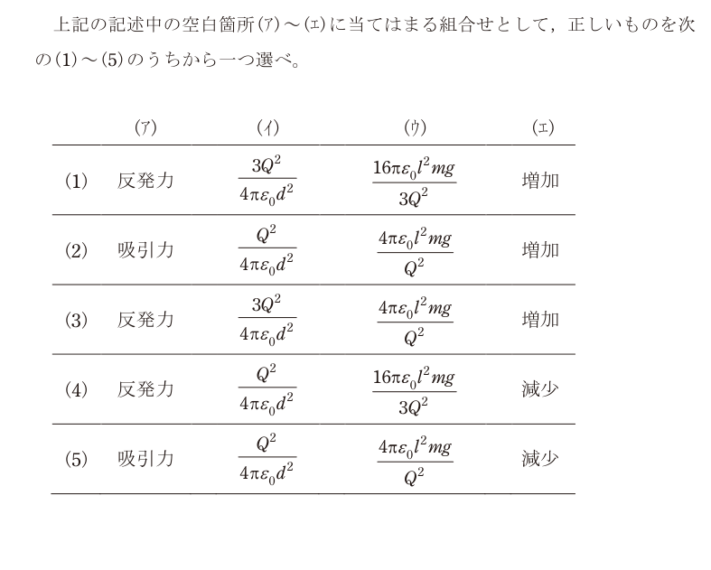 令和5年度 下期 理論 問2 の問題文